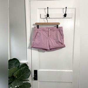 Pilcro Pink and Purple Bermudas Tailored Cotton Blend